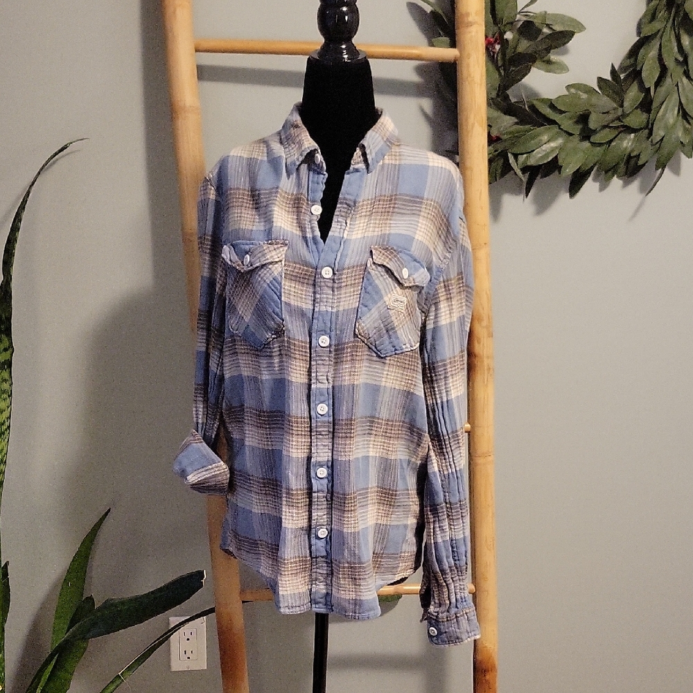 Denim & Supply Plaid Cotton Button-Up Shirt